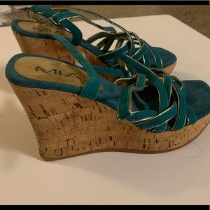 Suede Wedge Sandals